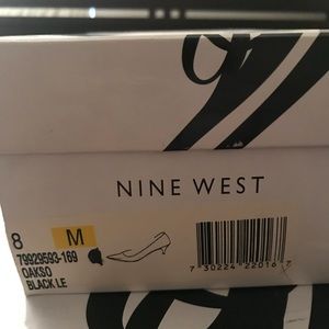 New! Nine West black kitten heels size 8